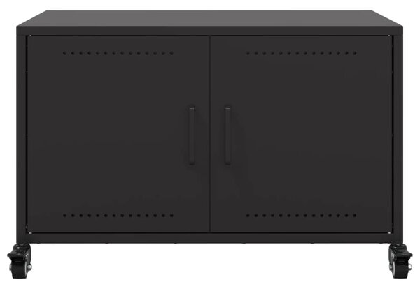 Fekete acél TV-szekrény 68 x 39 x 43,5 cm