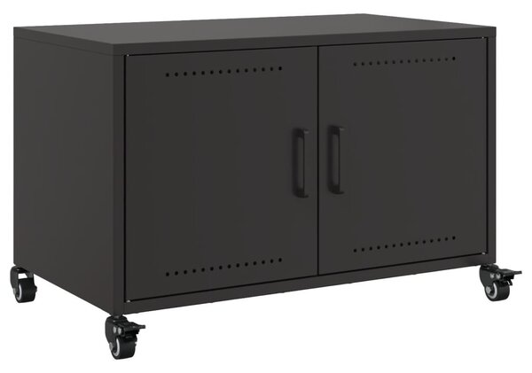 Fekete acél TV-szekrény 68 x 39 x 43,5 cm