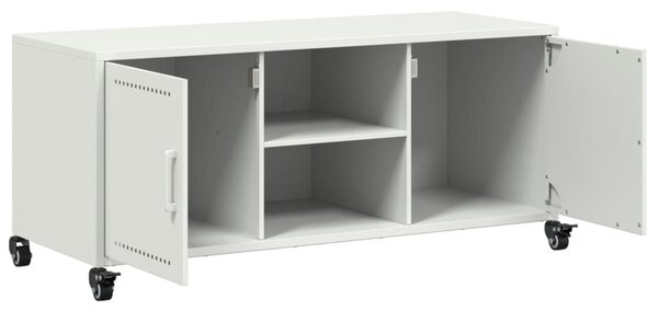 Fehér acél TV-szekrény 100,5 x 39 x 43,5 cm