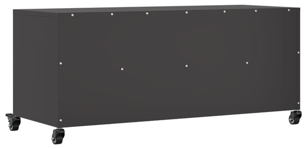 Fekete acél TV-szekrény 100,5 x 39 x 43,5 cm