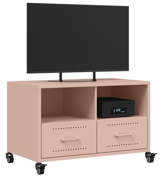Rózsaszín acél TV-szekrény 68 x 39 x 43,5 cm