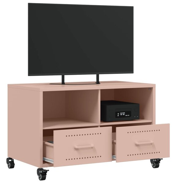 Rózsaszín acél TV-szekrény 68 x 39 x 43,5 cm