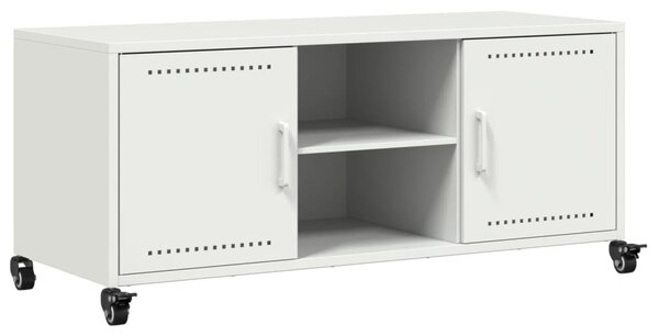 Fehér acél TV-szekrény 100,5 x 39 x 43,5 cm