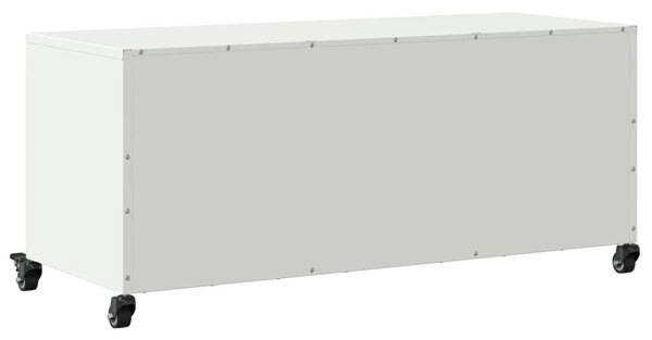 Fehér acél TV-szekrény 100,5 x 39 x 43,5 cm