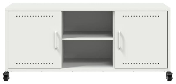 Fehér acél TV-szekrény 100,5 x 39 x 43,5 cm