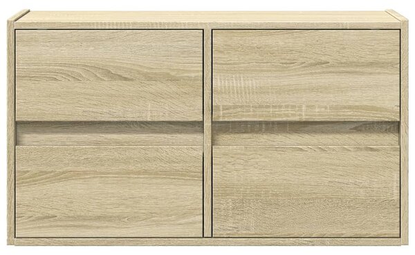 Sonoma tölgy színű fali TV-szekrény LED-ekkel 80x31x45 cm