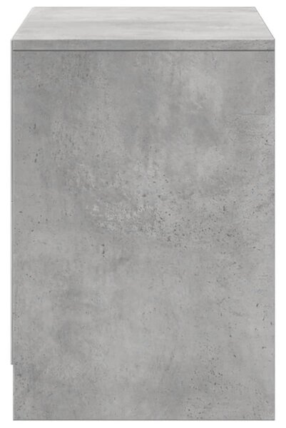 Betonszürke szerelt fa TV-szekrény LED-ekkel 100 x 34 x 50 cm