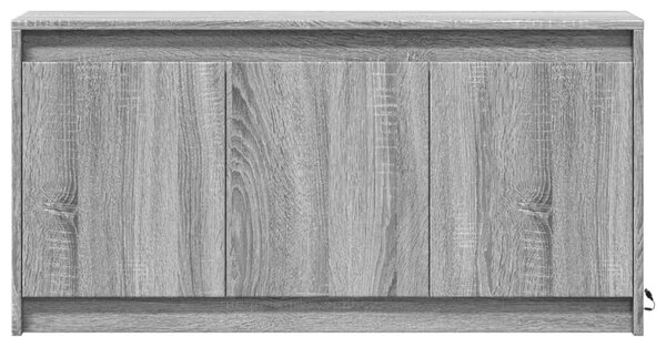Szürke sonoma színű szerelt fa LED-es TV-szekrény 100x34x50 cm