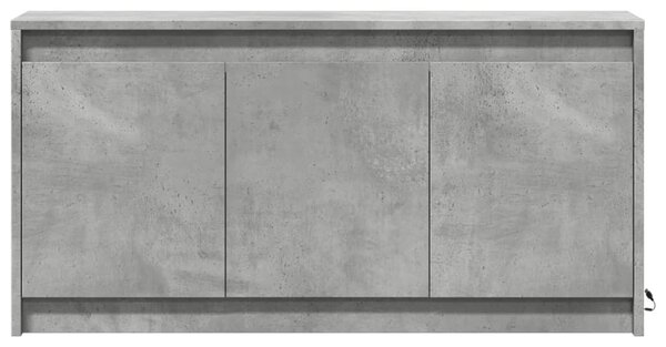 Betonszürke szerelt fa TV-szekrény LED-ekkel 100 x 34 x 50 cm