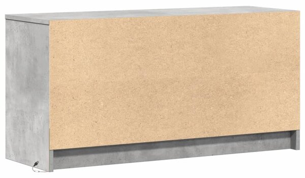 Betonszürke szerelt fa TV-szekrény LED-ekkel 100 x 34 x 50 cm