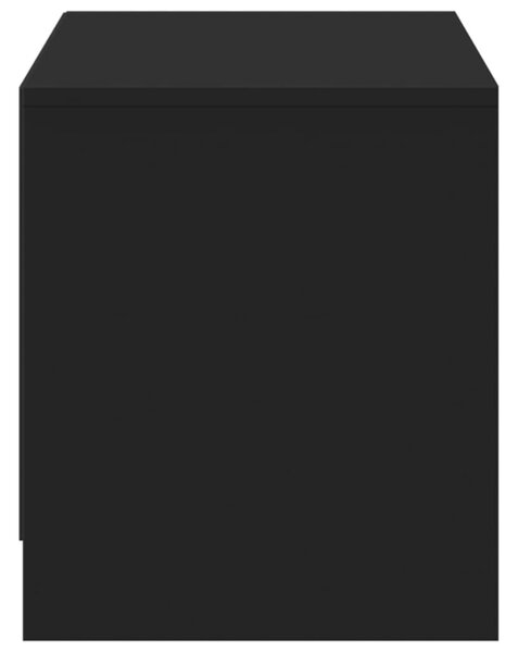 Fekete szerelt fa TV-szekrény LED-ekkel 97 x 34 x 50 cm