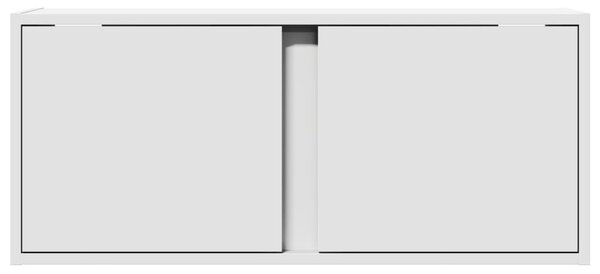 Fehér falra szerelhető TV-szekrény LED-lámpákkal 80x31x35 cm