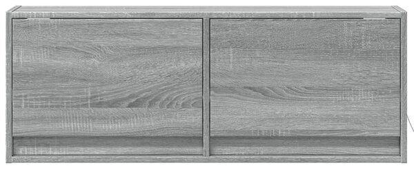 Szürke sonoma színű fali TV-szekrény LED-ekkel 100 x 31 x 35 cm