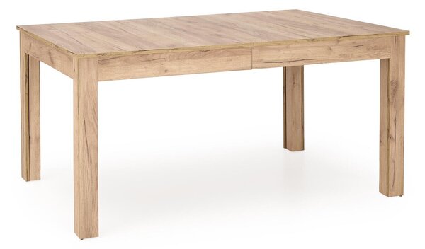 Asztal Houston 691, Craft tölgy, 76x90x160cm, Hosszabbíthatóság, Laminált forgácslap, Közepes sűrűségű farostlemez