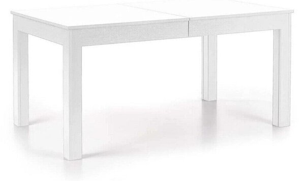 Asztal Houston 691, Fehér, 76x90x160cm, Hosszabbíthatóság, Laminált forgácslap, Közepes sűrűségű farostlemez