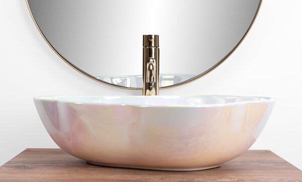 Rea Pearl Akkoya, asztali mosogató 505x380x135 mm, többszínű, REA-U3309