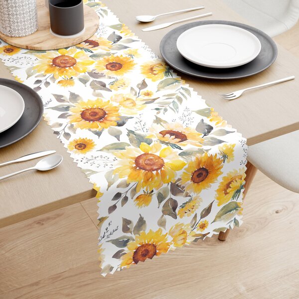 Goldea teflonbevonatú asztali futó - napraforgó virágok 35x120 cm