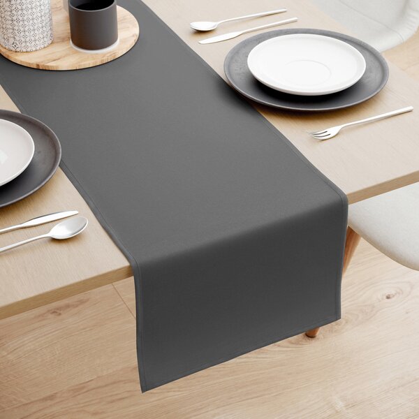 Goldea pamut asztali futó - sötétszürke 35x160 cm