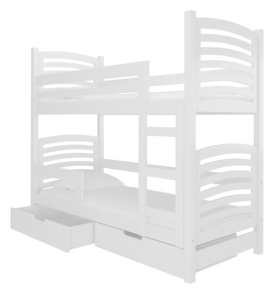 OSINA emeletes ágy, 180x75, fehér