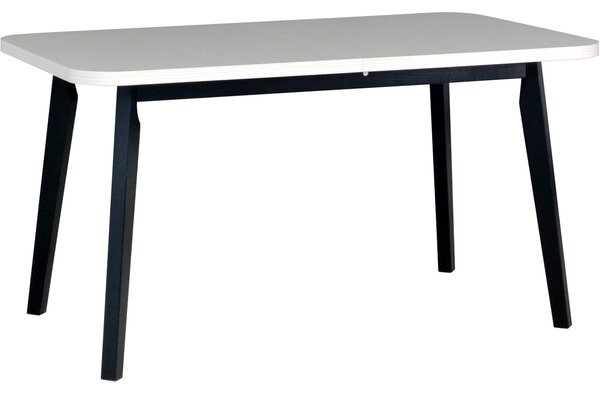 BUTORLINE Asztal OSLO 6 80x140/180 fehér laminált / fekete