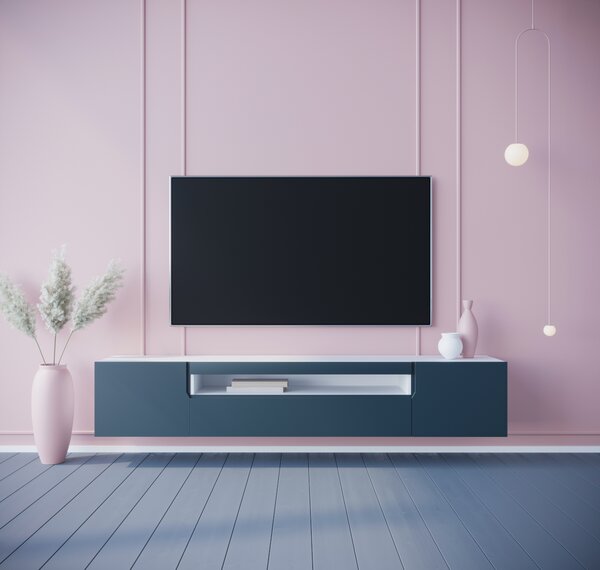 BUTORLINE TV szekrény DONE 200 fehér / tengerészkék