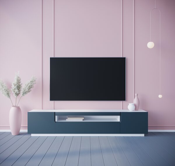 BUTORLINE TV szekrény DONE 200 fehér / tengerészkék