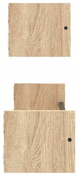 2 db sonoma tölgy fali polc rúddal 60 x 16 x 14 cm (835435)