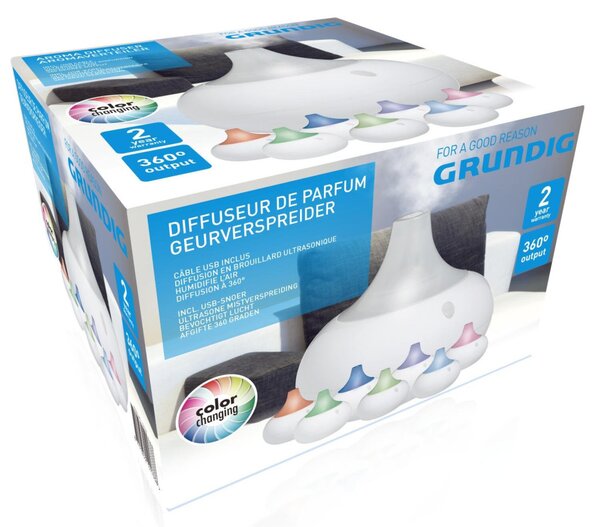 AROMATERÁPIÁS HANGULATLÁMPA SZÍNVÁLTÓS 16X8CM USB KÁBELLEL