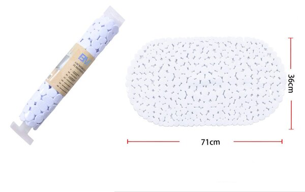 SZŐNYEG PVC CSÚSZÁSGÁTLÓS 36X71CM, FEHÉR