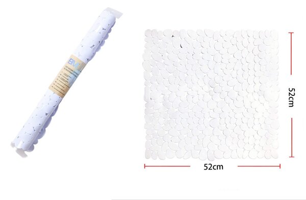 SZŐNYEG PVC CSÚSZÁSGÁTLÓS 52X52CM, FEHÉR