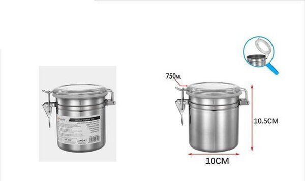 TÁROLÓ TÉGELY CSATOS FEDŐVEL 10X10,5CM 750ML