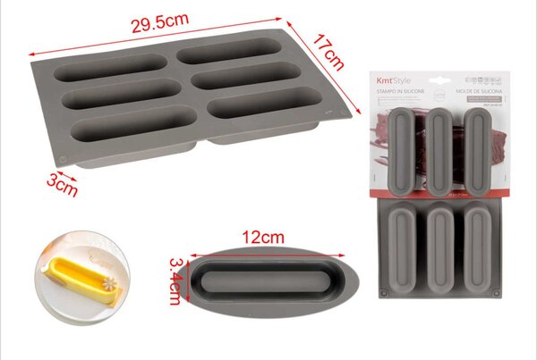 SÜTŐFORMA SZILIKON 29,5*17*3CM