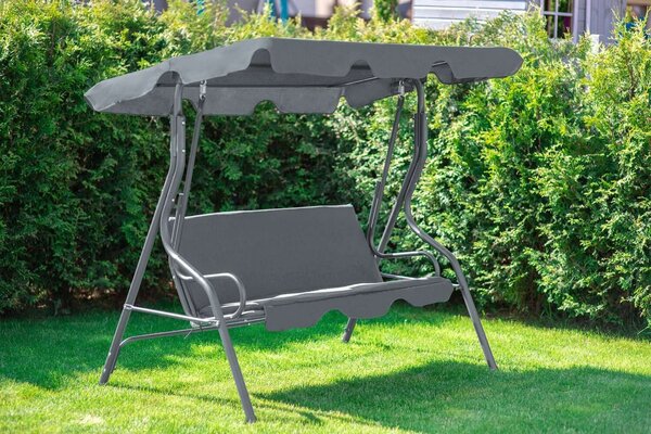 Funfit Garden Relax 3 személyes kerti Hintaágy - szürke