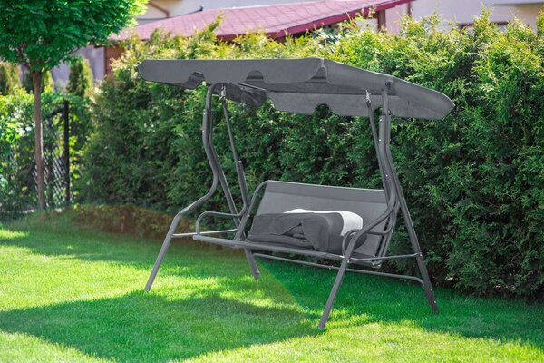 Funfit Garden Relax 3 személyes kerti Hintaágy - szürke