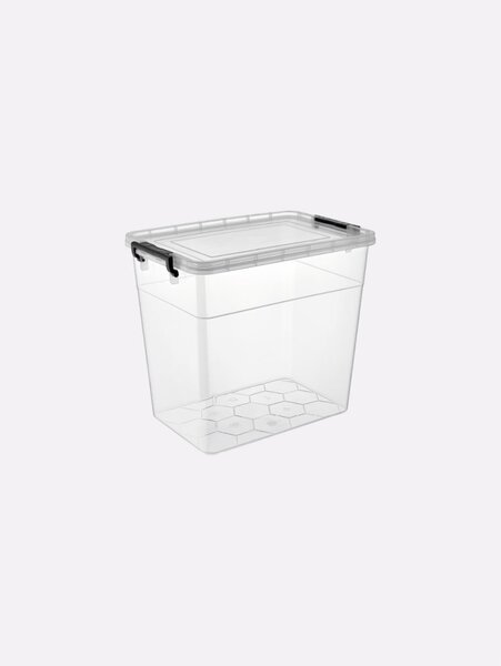 TÁROLÓDOBOZ SZÖGL. MŰA. PATENTZÁRAS TETŐVEL VÍZT. 3,8L "ULTRA" 21*21,8*14CM