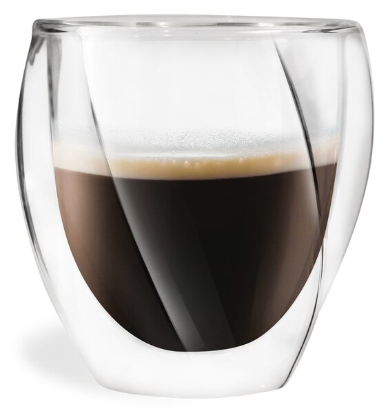 Duplafalú bögre szett cappucinóhoz, 2 db-os 250 ml Cristallo – Vialli Design