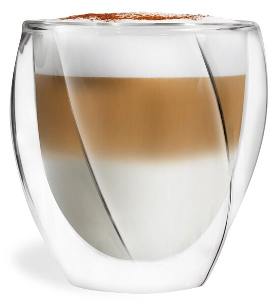 Duplafalú bögre szett cappucinóhoz, 2 db-os 250 ml Cristallo – Vialli Design