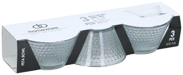 ÜVEGTÁL "PETA" 300ML 3DB-OS
