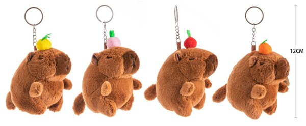 CAPYBARA PLÜSS KULCSTARTÓ 12CM 4F