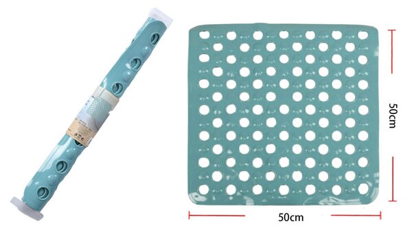 CSÚSZÁSGÁTLÓ ZUHANYSZŐNYEG "LYUKAS" PVC 50CMX50CM