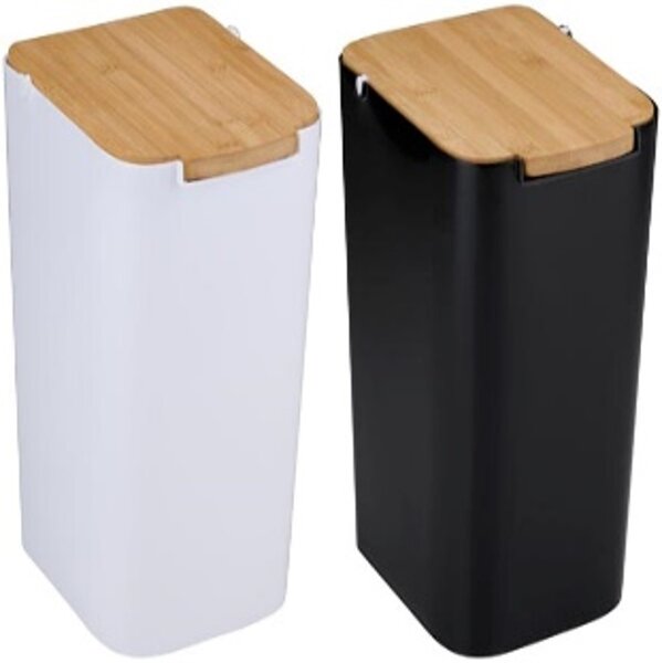 SZEMETES BAMBUSZ FEDŐVEL 2FÉLE 22X17,5X24CM