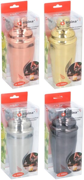 KOKTÉL SHAKER 550ML 4 FÉLE
