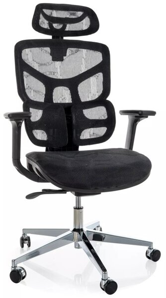 EQ-1 ergonomikus forgószék hálós fekete 4D kartámasszal