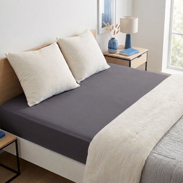 4Home IDEAL jersey lepedő antracit, 200–220 x 200 cm, 200–220 x 200 cm