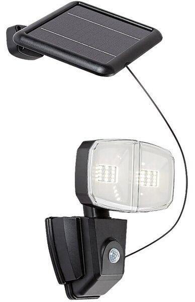 Rábalux 77012 Zlarin kültéri napelemes fali LED lámpa mozgásérzékelővel, fekete