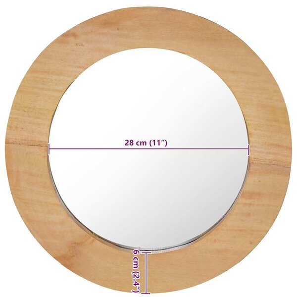 Kör alakú tíkfa falitükör 40 cm