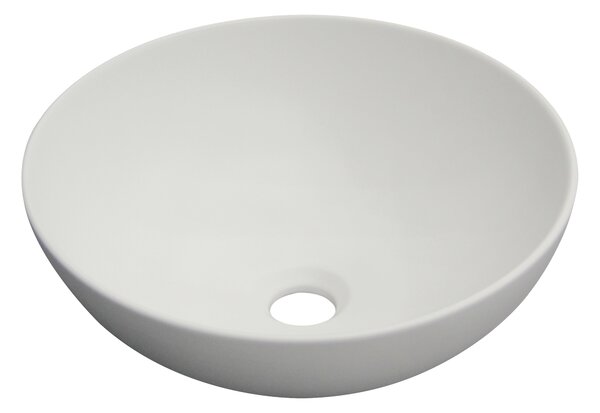 Invena Tinos, kerámia munkalap mosogató 39,5x39,5x13,5 cm, fehér matt, INV-CE-43-001-C