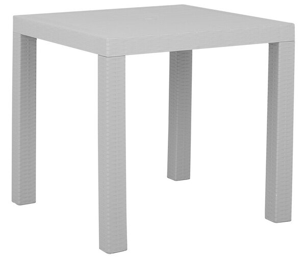Világosszürke Rattan Kerti Asztal 80 x 80 cm FOSSANO