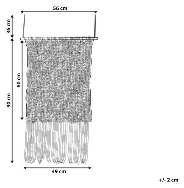 Függő dekoráció OKARA Pamut Bézs 126 cm