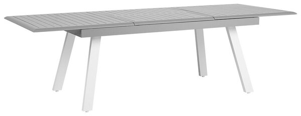 Kihúzható szürke alumínium étkezőasztal 175/255 x 100 cm PERETA